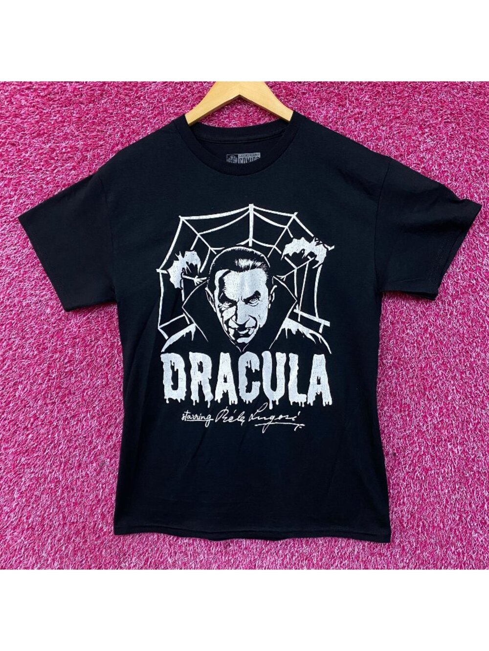 Bela Lugosi Dracula Spiders Web Graphic T-Shirt Medium